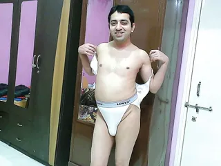 Sexy Sissy Crossdresser Femboy In White Bra-Pantie free video